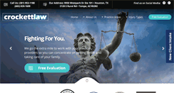 Desktop Screenshot of crockettlawfirm.com