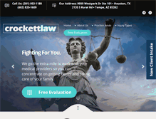 Tablet Screenshot of crockettlawfirm.com